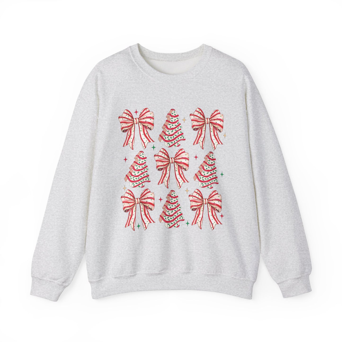 Festive Christmas Trees Crewneck Sweatshirt - Cute Holiday Design