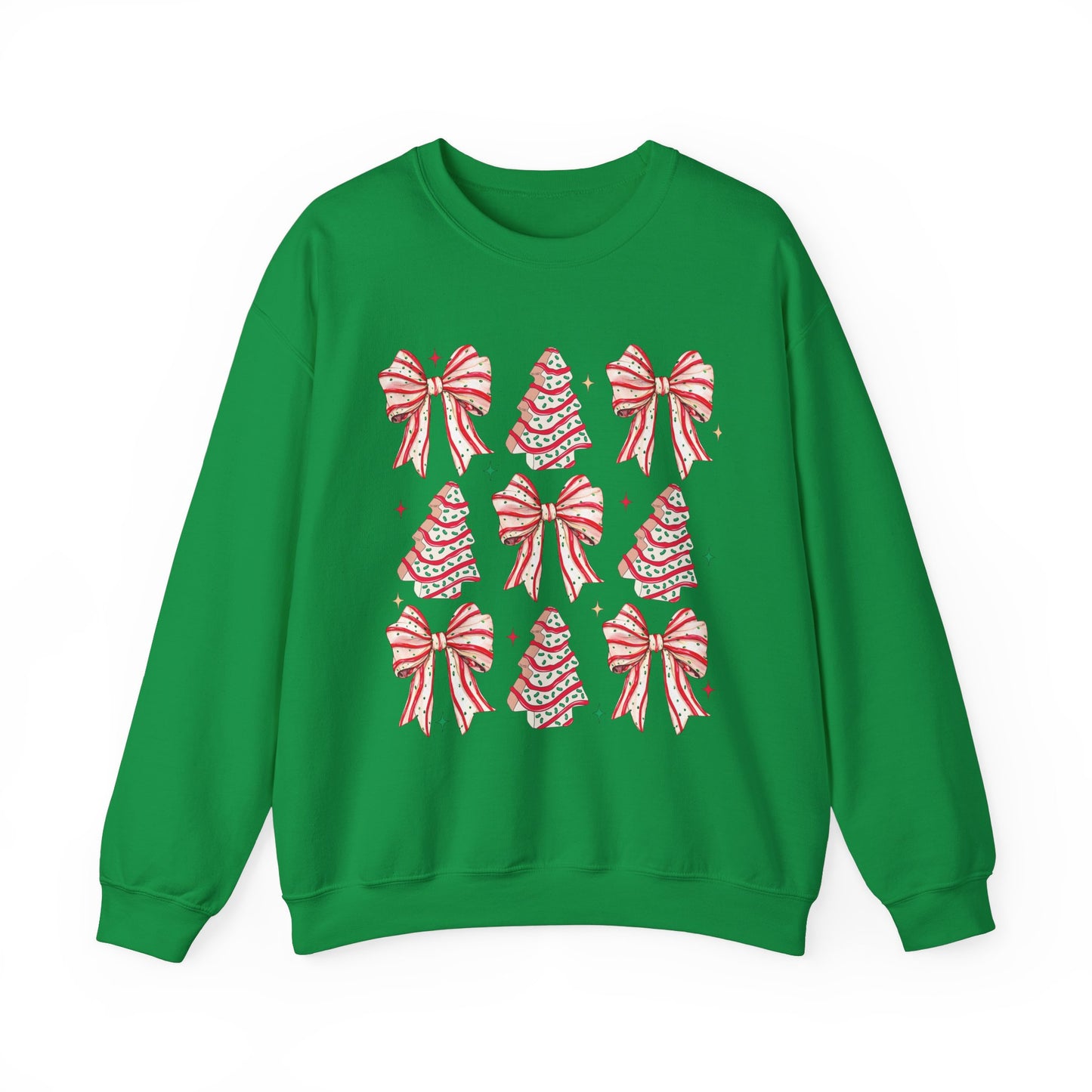 Festive Christmas Trees Crewneck Sweatshirt - Cute Holiday Design