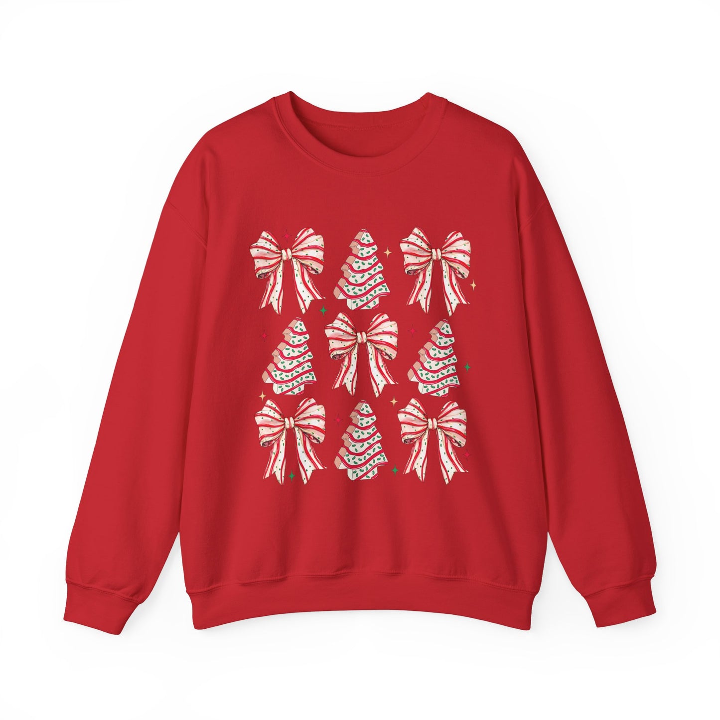 Festive Christmas Trees Crewneck Sweatshirt - Cute Holiday Design