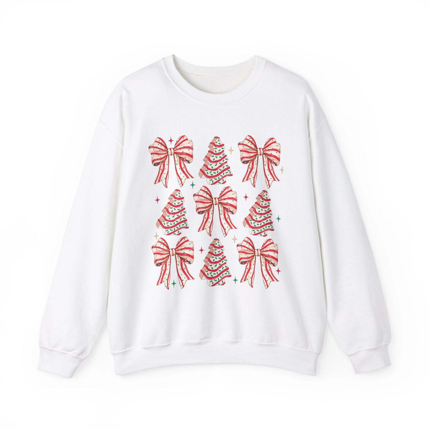 Festive Christmas Trees Crewneck Sweatshirt - Cute Holiday Design