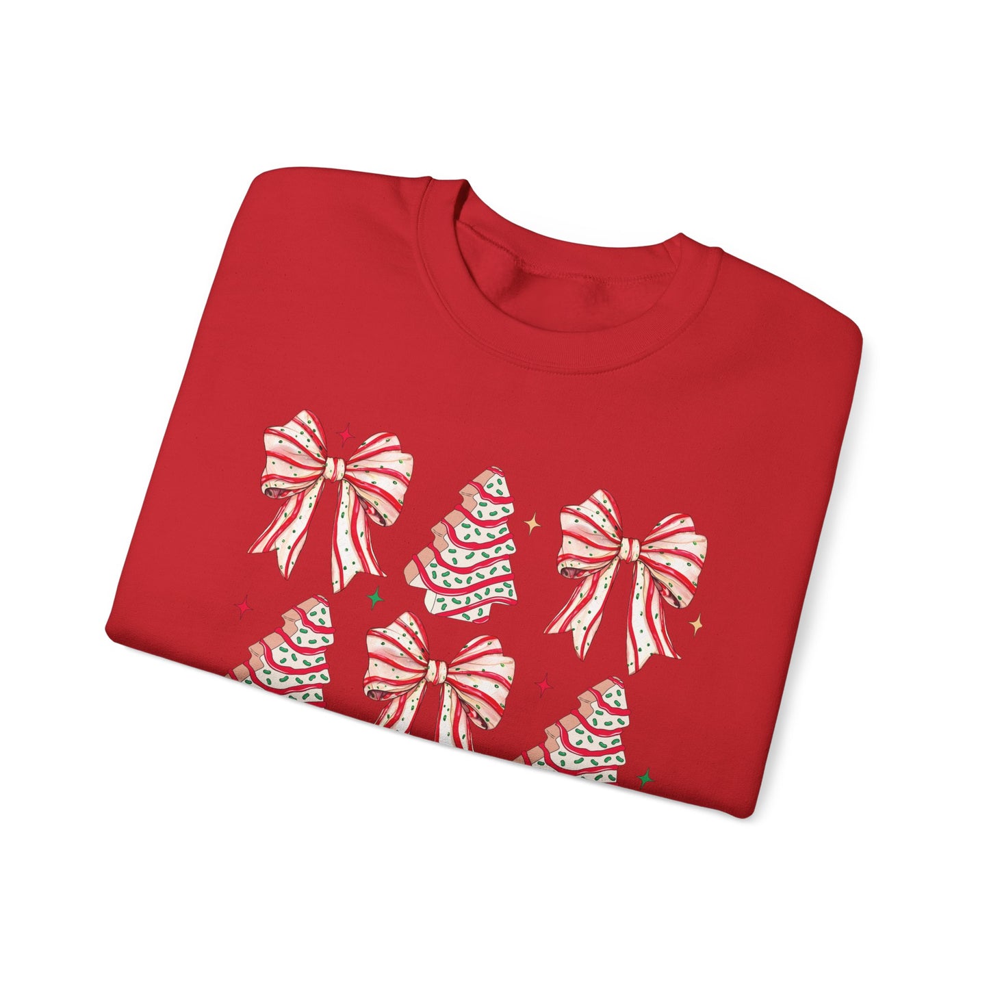 Festive Christmas Trees Crewneck Sweatshirt - Cute Holiday Design